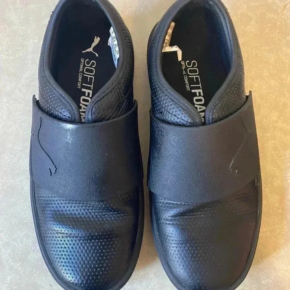 PUMA El Rey 2 Black Slip‎ On Sneaker Size 4